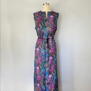 1970s  vintage Kaftan psychedelic print 1x